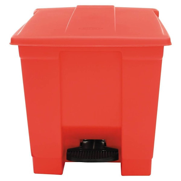 Rubbermaid Commercial Legacy 8 Gallon Indoor Step-On Waste Container (Red)