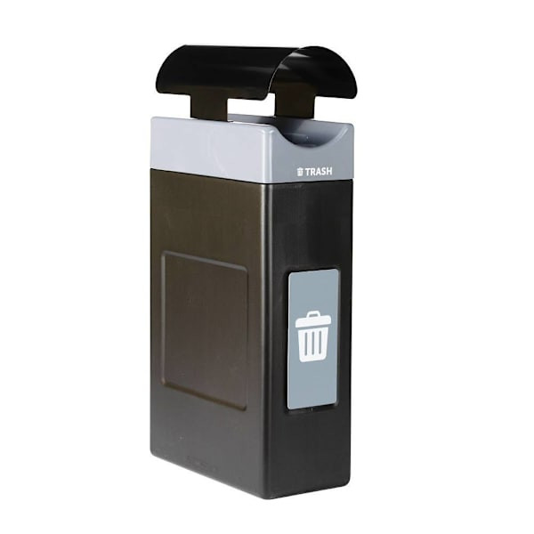 Commercial Zone Avante Trash Container, 30-Gallon Narrow Unit W/Canopy Lid, Liner Included