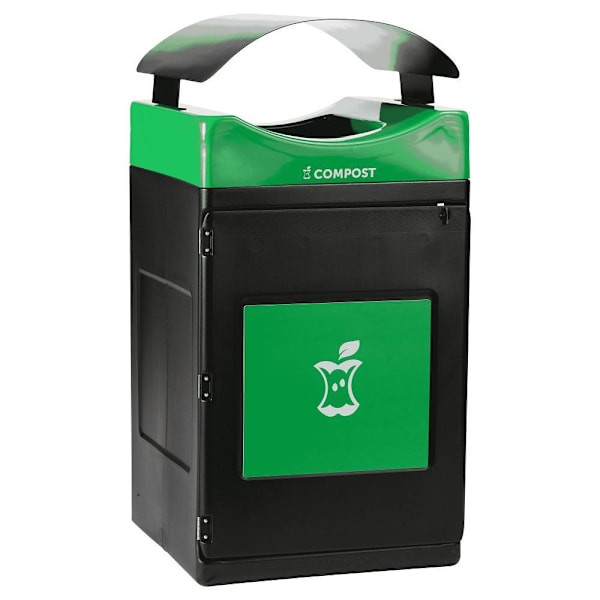 Commercial Zone Avante Compost Container, 55-Gallon Unit W/Canopy Lid, Liner Included