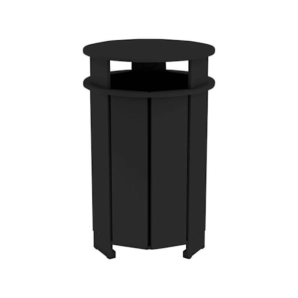 Ledge Lounger Mainstay Industrial Round Trash Bin And Liner-Black