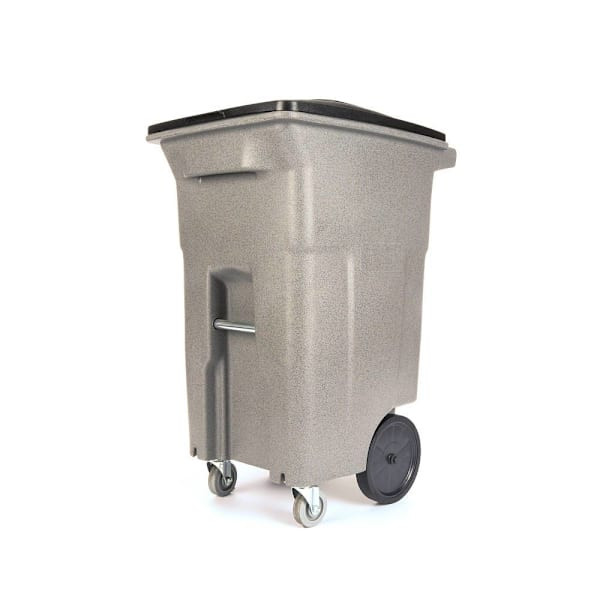 Toter 64 Gallon Rotational Molded Wheeled Trash Can W/ Lid