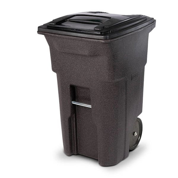 Toter 64 Gallon Heavy-Duty 2-Wheel Trash Can (Brownstone)