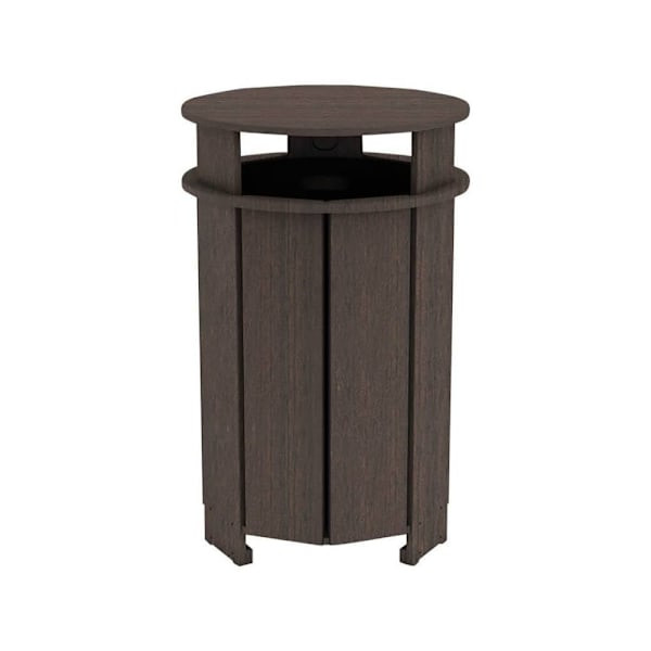 Ledge Lounger Ledge Lounger Mainstay Industrial Round Trash Bin And Liner- Flint