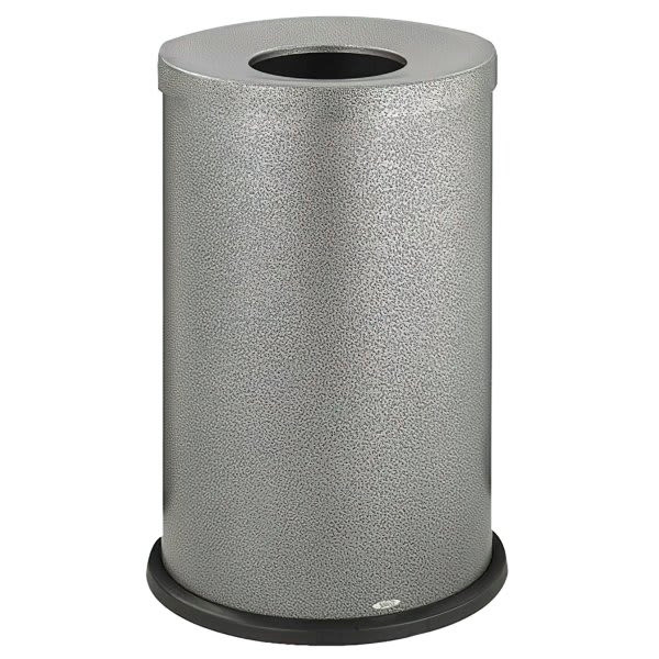 Safco 35 Gallon Open-Top Round Waste Receptacle (Black Speckle)
