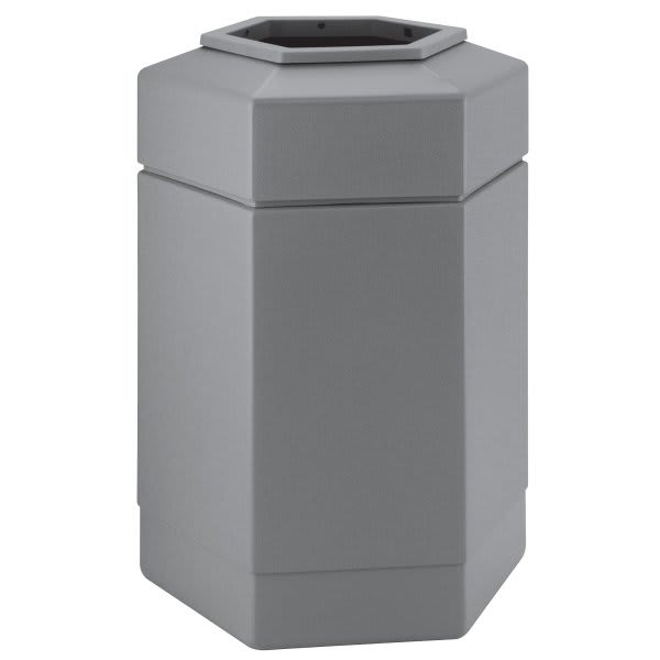 Commercial Zone Products 30 Gallon Hex Trash Can (Gray)