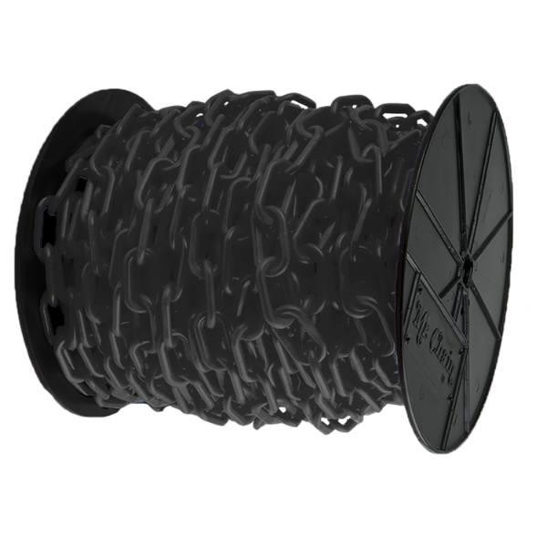 Mr. Chain 2 Inch X 125 Feet Black Plastic Barrier Chain On A Reel