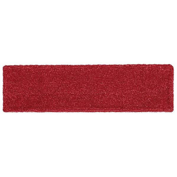 Rubbermaid Commercial Adaptable 20 In. Microfiber Flat Wet Mop Pad For Wavebrake, Red, 12-Case