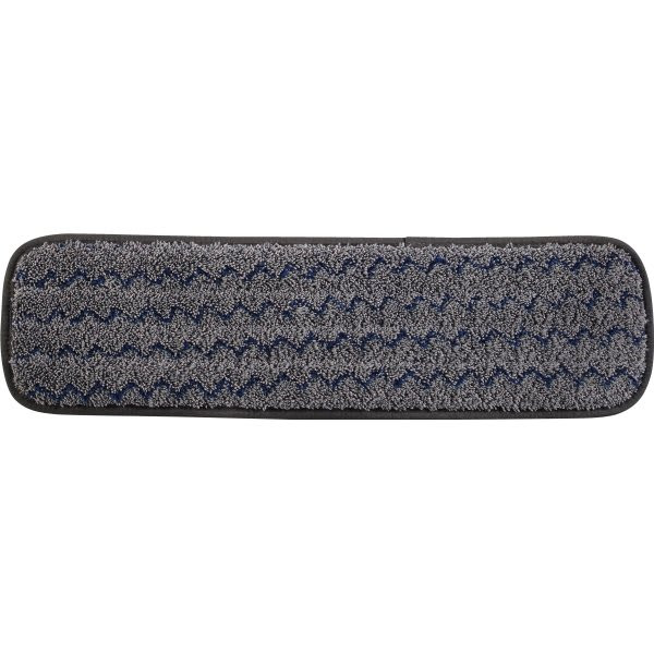 Rubbermaid Commercial HYGEN Pulse 18 In. Microfiber Flat Wet Mop Pad, Gray, 12-Pack