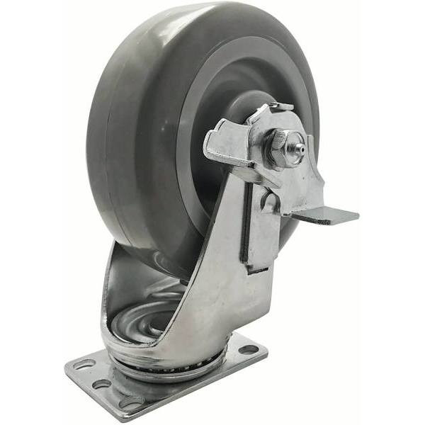Snap-Loc Super Duty 6 In. Swivel Plate Caster W/ 450 Lb. Load Rating And Brake