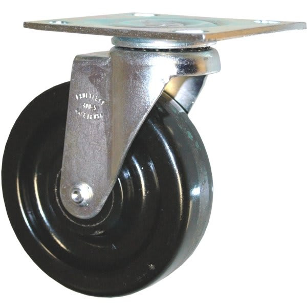 Rubbermaid Commercial 5 Inch Swivel Plate Caster W/Hardware For Rubbermaid Commercial Tilt Truck