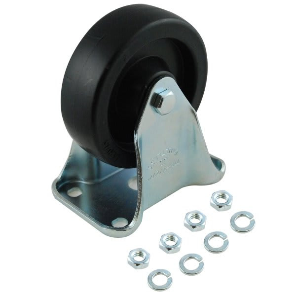 Rubbermaid Commercial 4 Inch  Rigid Plate Caster W/Hardware For Rubbermaid Commercial Utility Truck