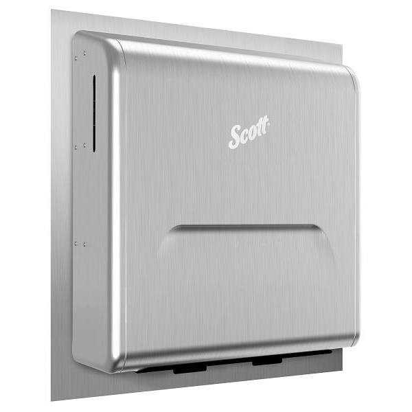 Scott Pro 43823 Recessed Hardwound Stainless Towel Dispenser Housing With Trim Panel