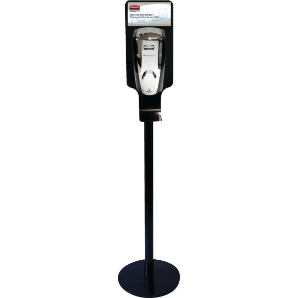 Rubbermaid Commercial Hand Sanitizer Station Metal Stand Only (Black)