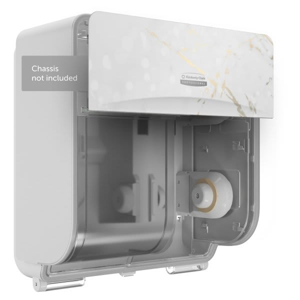 Kimberly-Clark Icon 58823 Faceplate, For 4 Roll Coreless Standard Roll Toilet Paper Dispensers (Cherry Blossom)