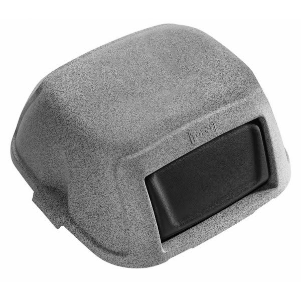 Toter Graystone Dome Top Trash Can Lid W/ Swing Door (Gray)