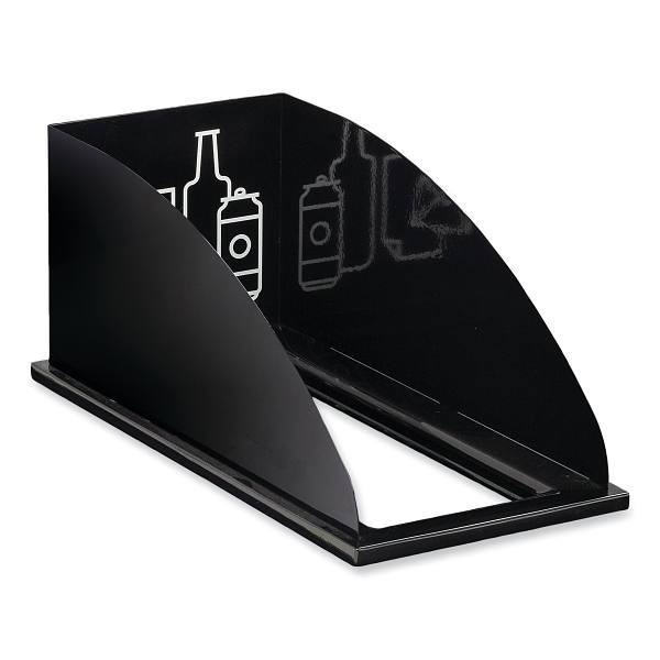 Safco Mixx Recycling Center Lid, Topper Style, 9.87"W X 19.87"D X 0.62"H, Black