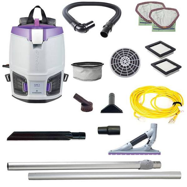 Proteam Gofit 3 Backpack Vacuum 3 Qt. Problade Carpet Tool, Micro Filter