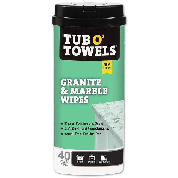 Tub O' Towels Granite And Marble Cleaning Wipes Case Of 12 344413