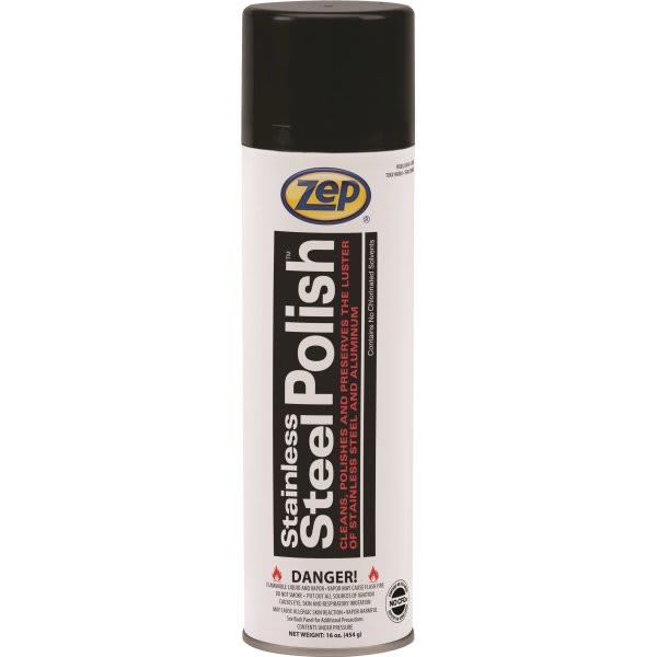 Zep Stainless Steel 20 Oz Aerosol Cleaner And Brightener Polish (12-Pack)