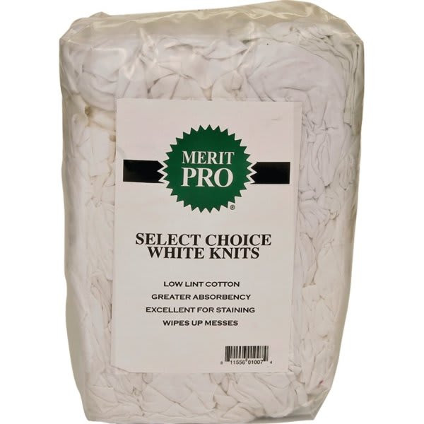 Merit Pro 01585 #10 8lb Block Choice White Knit Rag