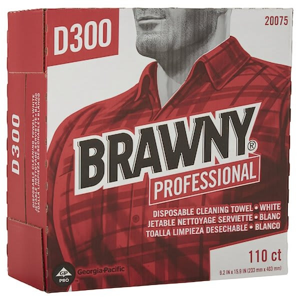 Brawny Professional D300 Tall Disposable Wipes, 10 Boxes, Carton Of 1100