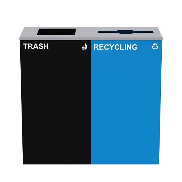 Alpine Industries 58g 2-Stream  Blue, Bottles Recycling Station Package Of 2