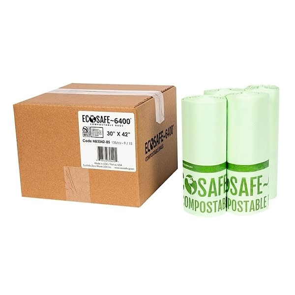 Ecosafe Compostable Can Liner 0.85 mL 30 In. X 42 In. (135-Case)