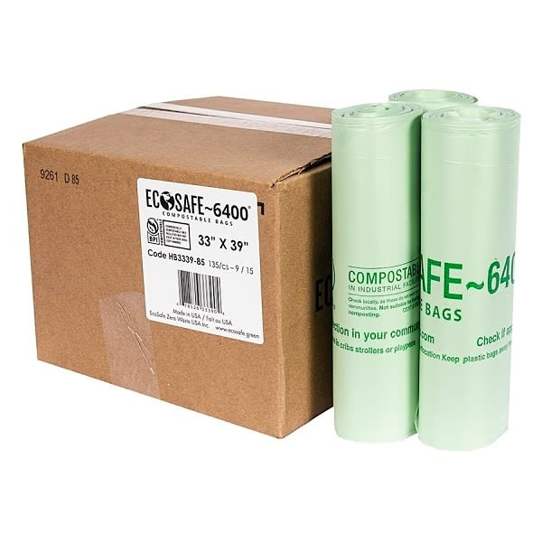 Ecosafe Compostable Can Liner 0.85 mL 33 In. X 39 In. (135-Case)