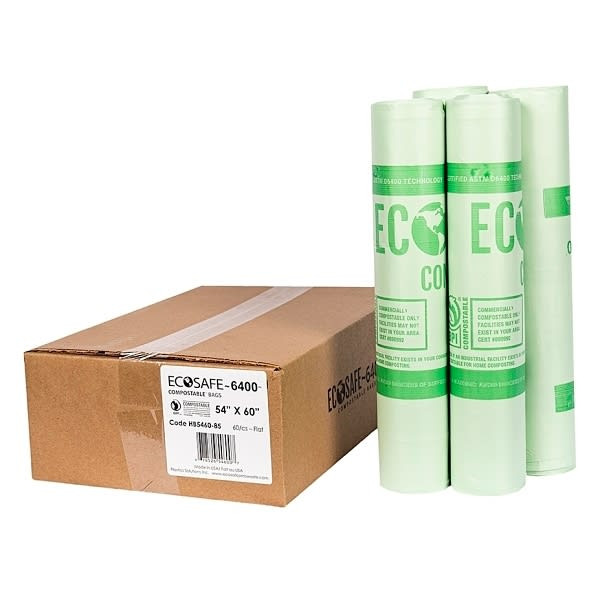 Ecosafe Compostable Can Liner 0.85 mL 54 In. X 60 In. (60-Case)
