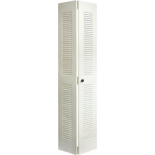 Dunbarton 18 X 80-1/2 In. Full Louver Ii Bi-Fold Door (Ivory)