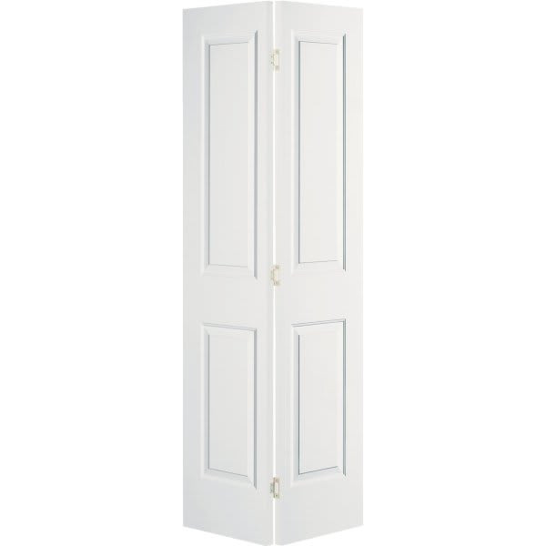 Masonite 30 In. X 80 In. X 1-3/8 In. Primed White 2-Panel Hollow Core Bi-Fold Interior Door