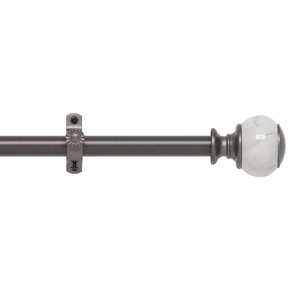 Achim Camino Decorative Rod And Finial Estate Grey 66 To 120", Case Of 4