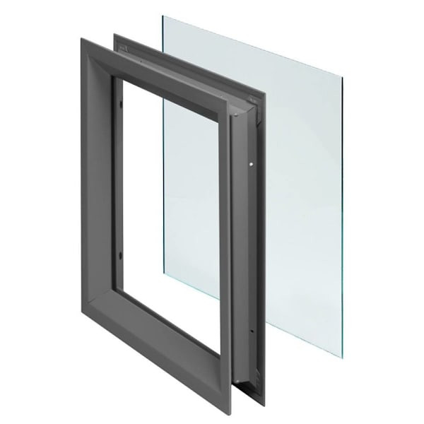 NGP Low Profile Lite Kit, Tempered Glass & Glazing Tape, Gray, 22"X30"