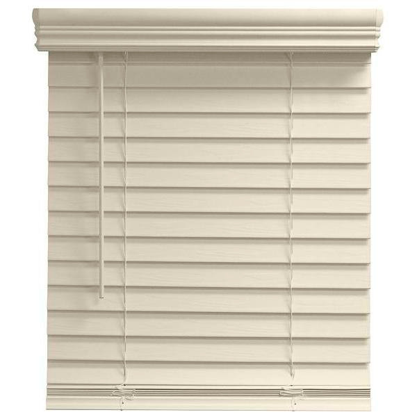 Champion 2 In. Embossed Faux Wood 35 In. X 72 In. Room Darkening Blind, Alabaster