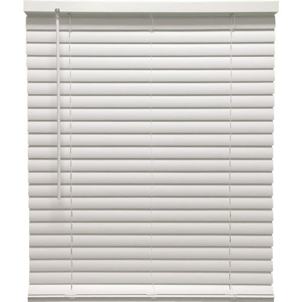 2 In. Vinyl 59 In. X 48 In. Room Darkening Blind, White (Actual Size 58.5 x 48)