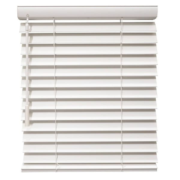 Champion 2 In. Smooth Faux Wood 33 In. X 36 In. Room Darkening Blind, Pure White