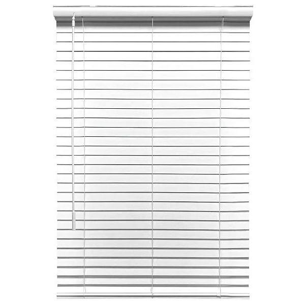 Champion® Pure White 2 In. Cordless Room Darkening Smooth Faux Wood Blind 48x96"