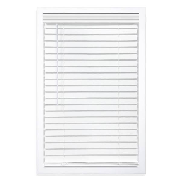 St. Charles 22.5 X 48" White 2" Cordless Faux Wood Horizontal Blind