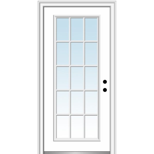 Mmi Door 15 Lite 36" X 80" Lh-In Clear On 4-9/16" Primed Composite Frame Z000576L