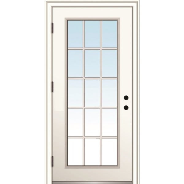 Mmi Door 15 Lite 36" X 80" Rh-Out Clear On 4-9/16" Primed Composite Frame Z0364604R