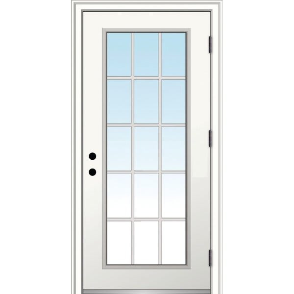Mmi Door 15 Lite 30" X 80" Lh-Out Clear On 4-9/16" Primed Composite Frame