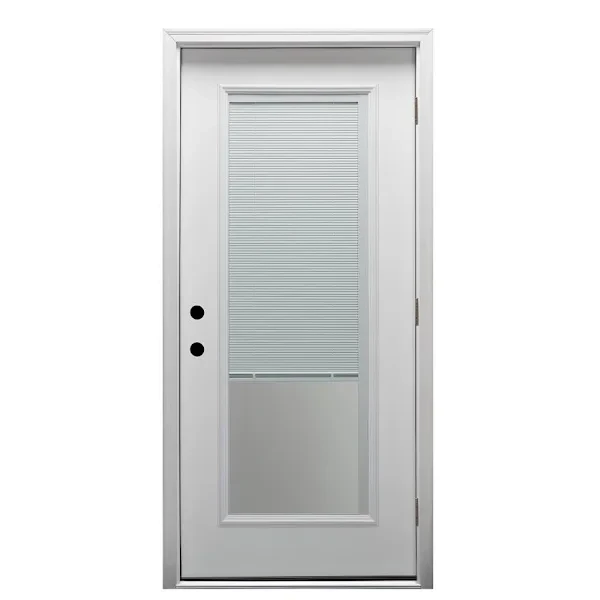 Mmi Door 30"X80" Internal Blinds LH Full-Lite Clear Primed Prehung Front Door
