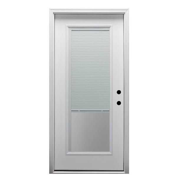 Mmi Door 30"X80" Internal Mini Blinds LH Full-Lite Clear Prehung Front Door