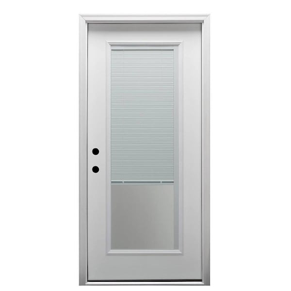 Mmi Door 32"X80" Internal Blinds RH Full-Lite Clear Prehung Front Door