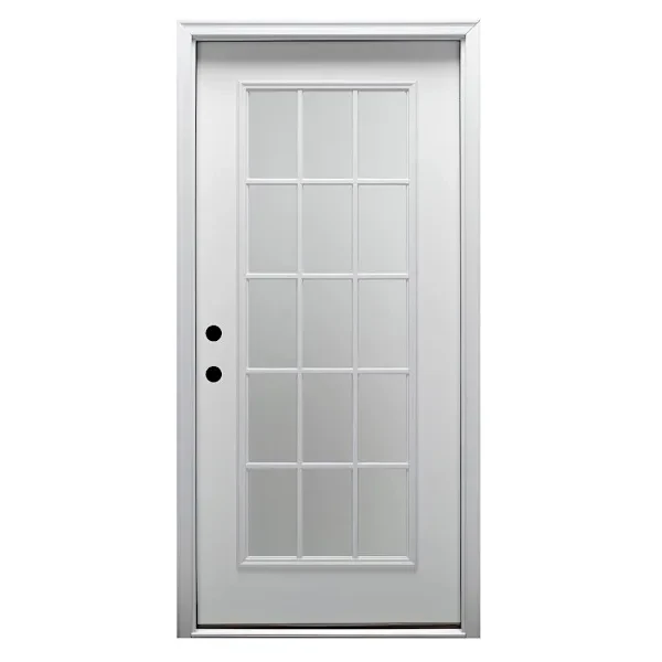 Mmi Door 34"X80" RH 15-Lite Clear Glass Prehung Front Door On 6-9/16" Frame