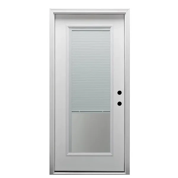 Mmi Door 36"X80" Internal Mini Blinds LH Full-Lite Clear Prehung Front Door