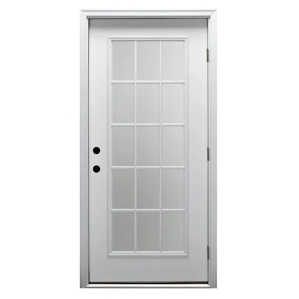 Mmi Door 36"X80" LH 15-Lite Clear Primed Prehung Front Door On 4-9/16" Frame