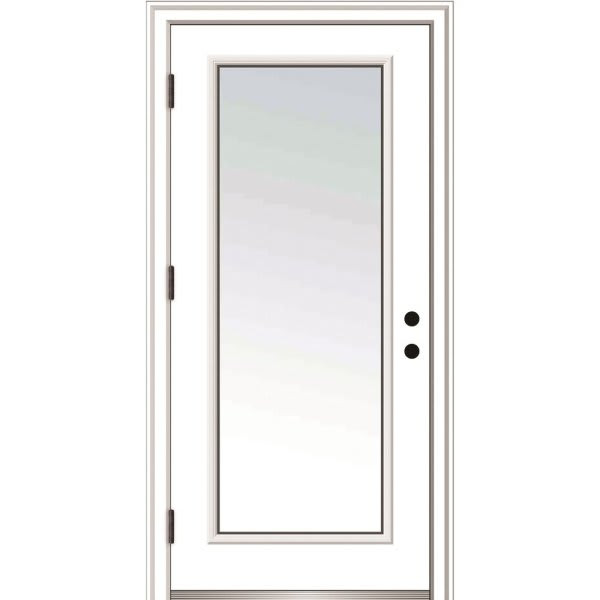 Mmi Door Full Lite 30" X 80" Rh-Out Clear On 4-9/16" Primed Composite Frame