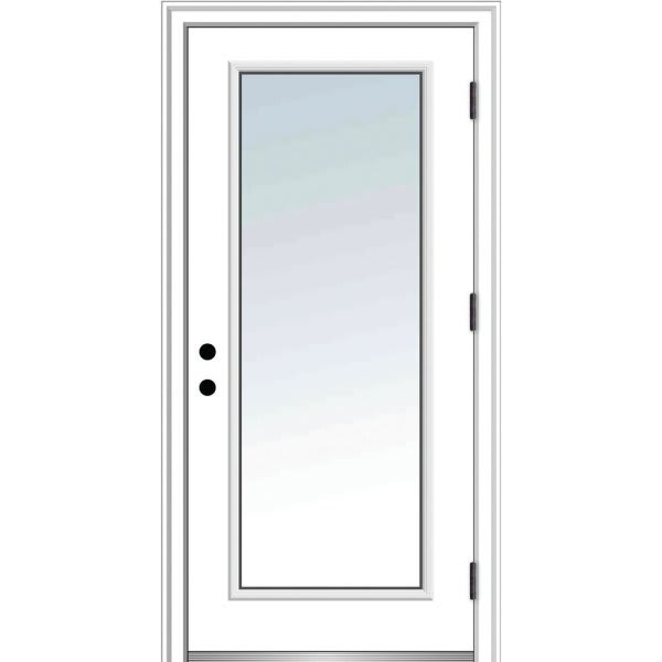 Mmi Door Full Lite 32" X 80" Lh-Out Clear On 4-9/16" Primed Composite Frame