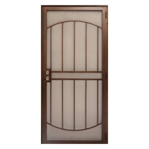 Unique Home Designs 36 In. X 80 In. Arcada Copper Surface Mount Steel Door